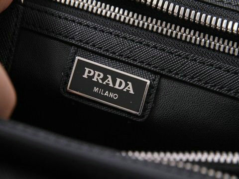 2014 Prada Saffiano Leather Document Holder VR0091 black for sale